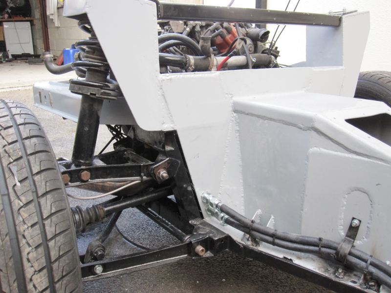 Rear suspension detail.